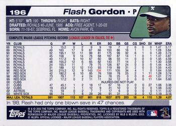 2004 Topps #196 Flash Gordon Back