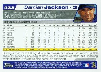 2004 Topps #433 Damian Jackson Back
