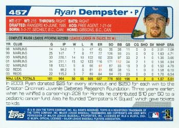 2004 Topps #457 Ryan Dempster Back