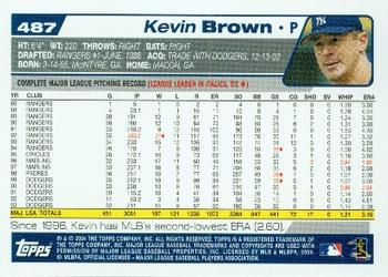 2004 Topps #487 Kevin Brown Back