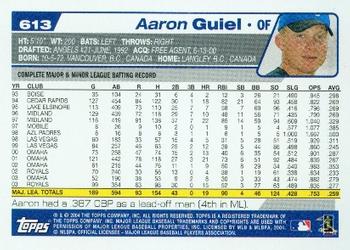 2004 Topps #613 Aaron Guiel Back