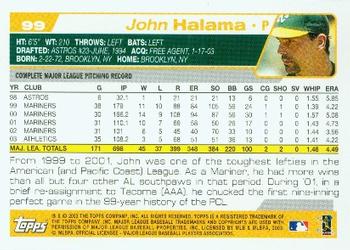 2004 Topps #99 John Halama Back