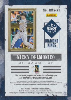 2018 Panini Diamond Kings - DK Rookie Materials Signatures #RMS-ND Nicky Delmonico Back
