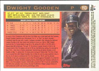 2004 Topps All-Time Fan Favorites #113 Dwight Gooden Back