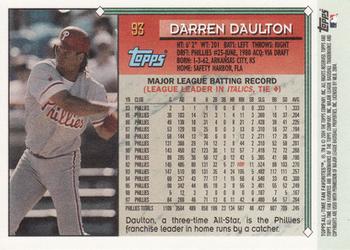 2004 Topps All-Time Fan Favorites #93 Darren Daulton Back