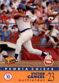 1991 Peoria Chiefs #23 Victor Cancel Front