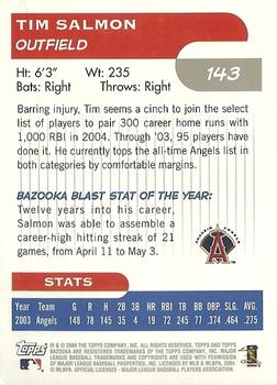 2004 Bazooka #143 Tim Salmon Back