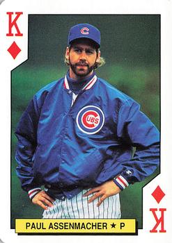 1992 U.S. Playing Card Co. Chicago Cubs Playing Cards #K♦ Paul Assenmacher Front