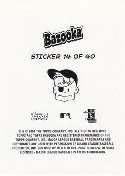 2004 Bazooka - 4-on-1 Stickers #14 Aubrey Huff / Eric Chavez / Javy Lopez / Bret Boone Back