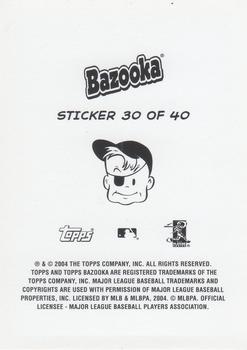 2004 Bazooka - 4-on-1 Stickers #30 Hank Blalock / Marcus Giles / Jim Thome / Nomar Garciaparra Back