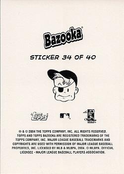 2004 Bazooka - 4-on-1 Stickers #34 Omar Vizquel / Carlos Pena / Rafael Furcal / Gil Meche Back