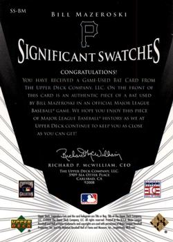 2004 SP Legendary Cuts - Significant Swatches #SS-BM Bill Mazeroski Back