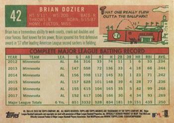 2018 Topps Archives #42 Brian Dozier Back