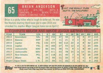 2018 Topps Archives #65 Brian Anderson Back