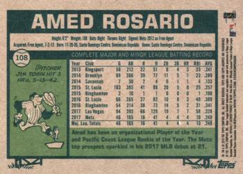 2018 Topps Archives #108 Amed Rosario Back