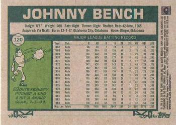 2018 Topps Archives #120 Johnny Bench Back
