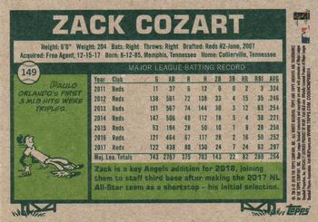 2018 Topps Archives #149 Zack Cozart Back