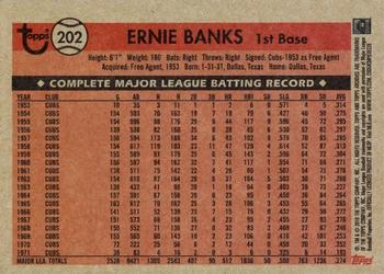 2018 Topps Archives #202 Ernie Banks Back