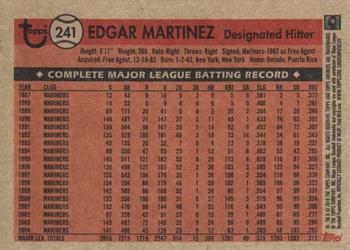 2018 Topps Archives #241 Edgar Martinez Back