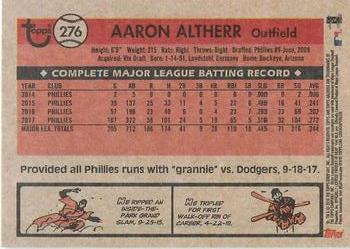 2018 Topps Archives #276 Aaron Altherr Back