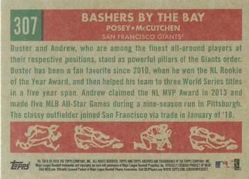 2018 Topps Archives #307 Bashers By The Bay (Andrew McCutchen / Buster Posey) Back