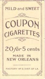 1910-19 Coupon Cigarettes (T213) #NNO Red Ames Back