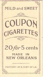 1910-19 Coupon Cigarettes (T213) #NNO Dots Miller Back