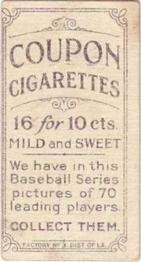 1910-19 Coupon Cigarettes (T213) #NNO Bobby Byrne Back