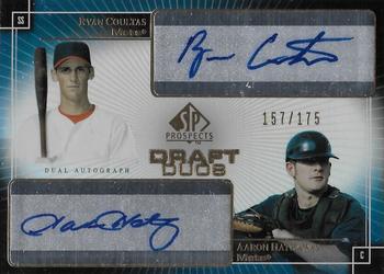 2004 SP Prospects - Draft Duos Dual Autographs #DD-CH Ryan Coultas / Aaron Hathaway Front