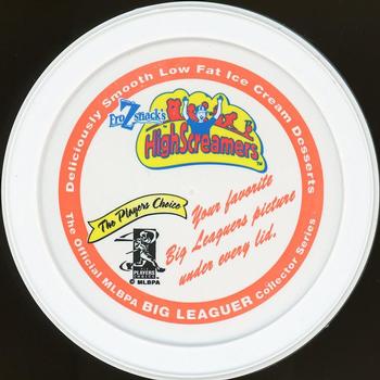 1999 FroZsnack's Highscreamers Lids - Orange Lid #NNO Tino Martinez Back