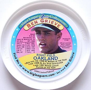 1999 FroZsnack's Highscreamers Lids - Blue Lid #NNO Ben Grieve Front