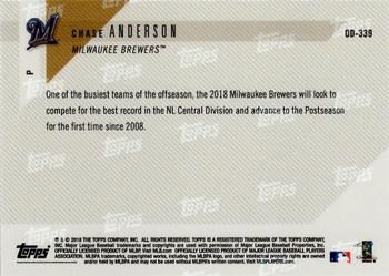 2018 Topps Now Road to Opening Day Milwaukee Brewers #OD-339 Chase Anderson Back