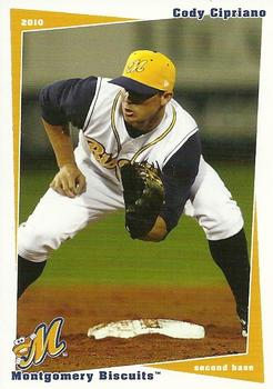2010 Grandstand Montgomery Biscuits #NNO Cody Cipriano Front