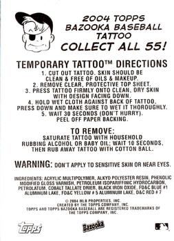 2004 Bazooka - Tattoos #NNO Jim Thome Back