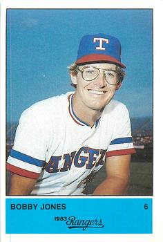 1983 Affiliated Food Stores Texas Rangers #NNO Bobby Jones Front