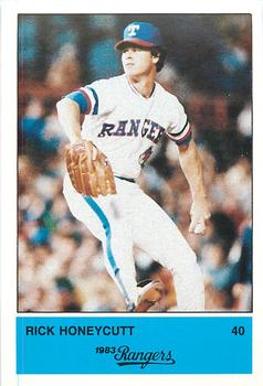 1983 Affiliated Food Stores Texas Rangers #NNO Rick Honeycutt Front