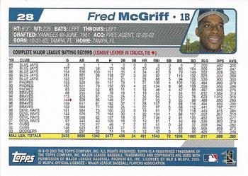 2004 Topps 1st Edition #28 Fred McGriff Back