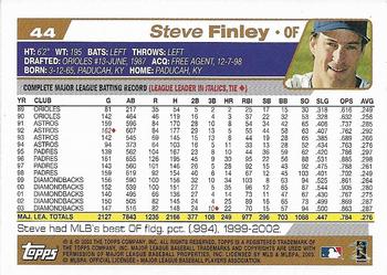2004 Topps 1st Edition #44 Steve Finley Back