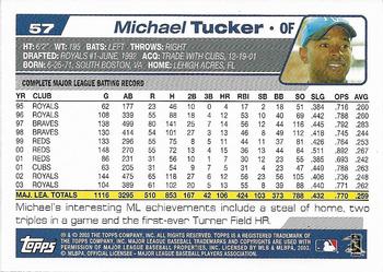 2004 Topps 1st Edition #57 Michael Tucker Back
