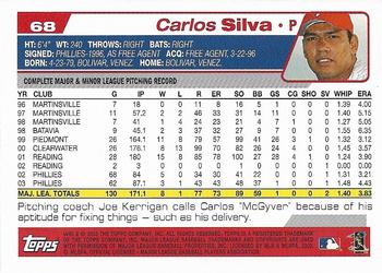 2004 Topps 1st Edition #68 Carlos Silva Back