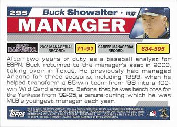 2004 Topps 1st Edition #295 Buck Showalter Back