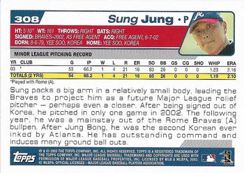2004 Topps 1st Edition #308 Sung Jung Back