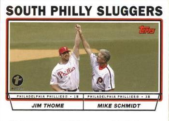 2004 Topps 1st Edition #695 South Philly Sluggers (Jim Thome / Mike Schmidt) Front