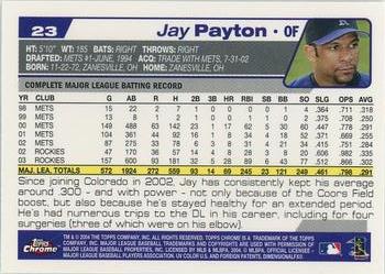 2004 Topps Chrome #23 Jay Payton Back