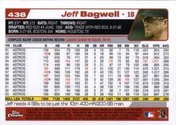 2004 Topps Chrome #438 Jeff Bagwell Back