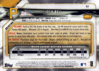 2018 Bowman - Red #92 Josh Bell Back