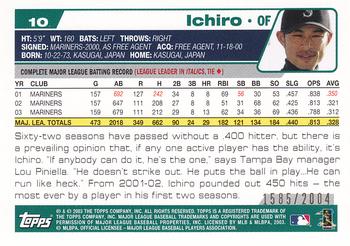 2004 Topps - Gold #10 Ichiro Back