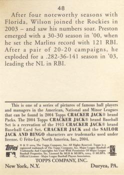 2004 Topps Cracker Jack #48 Preston Wilson Back