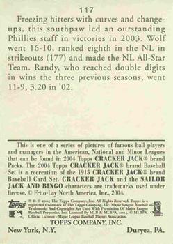 2004 Topps Cracker Jack #117 Randy Wolf Back