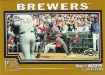 2004 Topps Chrome - Gold Refractors #29 Richie Sexson Front